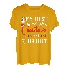 My First Christmas As Daddy Matching Family Lustige Weihnachtsgeschenke T-Shirt