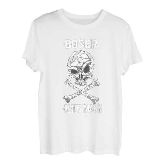Herren Herren Böser alter Mann - grimmiger Totenkopf für Männer T-Shirt -  Hapfox
