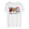 Peace Love Husky Weihnachtsbaum Lichter Hundeliebhaber Weihnachtsmann Xmas T-Shirt