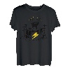 Funny Racoon Playing Drum Kit Grafik T-Shirt