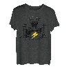 Funny Racoon Playing Drum Kit Grafik T-Shirt