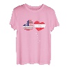 Loving Austria USA Flagge Herz Austrian Americans Love T-Shirt