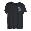 Eisvogel Vogel Tiermotiv Zeichnung Ornithologe Gartenvogel T-Shirt