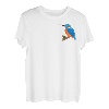 Eisvogel Vogel Tiermotiv Zeichnung Ornithologe Gartenvogel T-Shirt
