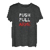 PUSH PULL ARME Lustiger Bodybuilding Fitnessstudio Spruch T-Shirt