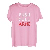 PUSH PULL ARME Lustiger Bodybuilding Fitnessstudio Spruch T-Shirt