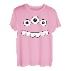 Gruseliges Monstergesicht mit 3 Augen, lustige Zähne, einfaches Halloween-Kostüm T-Shirt