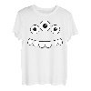 Gruseliges Monstergesicht mit 3 Augen, lustige Zähne, einfaches Halloween-Kostüm T-Shirt