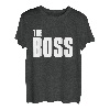Vater Sohn Partnerlook Outfit The Boss Papa Kind Partner T-Shirt