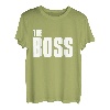 Vater Sohn Partnerlook Outfit The Boss Papa Kind Partner T-Shirt