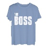 Vater Sohn Partnerlook Outfit The Boss Papa Kind Partner T-Shirt