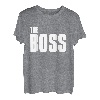 Vater Sohn Partnerlook Outfit The Boss Papa Kind Partner T-Shirt