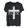 I Believe Cross God Jesus Faith Christian Herren Damen Kinder T-Shirt