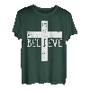 I Believe Cross God Jesus Faith Christian Herren Damen Kinder T-Shirt