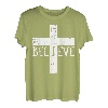 I Believe Cross God Jesus Faith Christian Herren Damen Kinder T-Shirt
