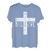 I Believe Cross God Jesus Faith Christian Herren Damen Kinder T-Shirt