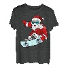 Santa Skateboard Weihnachten Jungen Herren Outfit Xmas Funny T-Shirt