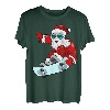 Santa Skateboard Weihnachten Jungen Herren Outfit Xmas Funny T-Shirt