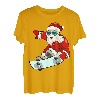 Santa Skateboard Weihnachten Jungen Herren Outfit Xmas Funny T-Shirt