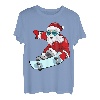 Santa Skateboard Weihnachten Jungen Herren Outfit Xmas Funny T-Shirt