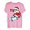 Santa Skateboard Weihnachten Jungen Herren Outfit Xmas Funny T-Shirt
