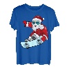 Santa Skateboard Weihnachten Jungen Herren Outfit Xmas Funny T-Shirt