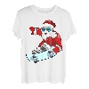 Santa Skateboard Weihnachten Jungen Herren Outfit Xmas Funny T-Shirt