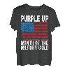Purple Up Month Of The Military Child Veteran Soldat T-Shirt