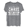 Chris Name Lustiger Spruch Shirt Vorname Geschenk