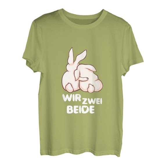 T-Shirt Liebe Hasen-Paar Hapfox Hase Spruch Damen - Kinder Freundschaft