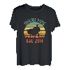 Miglior Papà Dal 2014 Compleanno Padre Retro Vintage T-Shirt