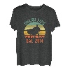Miglior Papà Dal 2014 Compleanno Padre Retro Vintage T-Shirt
