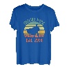 Miglior Papà Dal 2014 Compleanno Padre Retro Vintage T-Shirt