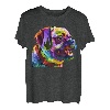 Mops Pop Art Bunte Porträt Carlino für Hundeliebhaber T-Shirt