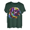 Mops Pop Art Bunte Porträt Carlino für Hundeliebhaber T-Shirt