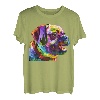 Mops Pop Art Bunte Porträt Carlino für Hundeliebhaber T-Shirt