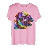 Mops Pop Art Bunte Porträt Carlino für Hundeliebhaber T-Shirt