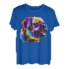 Mops Pop Art Bunte Porträt Carlino für Hundeliebhaber T-Shirt