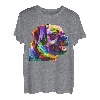 Mops Pop Art Bunte Porträt Carlino für Hundeliebhaber T-Shirt