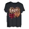 Kinder Love Leopard Plaid Herzen Geschenke Mädchen Valentinstag T-Shirt