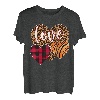 Kinder Love Leopard Plaid Herzen Geschenke Mädchen Valentinstag T-Shirt