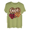 Kinder Love Leopard Plaid Herzen Geschenke Mädchen Valentinstag T-Shirt