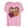 Kinder Love Leopard Plaid Herzen Geschenke Mädchen Valentinstag T-Shirt