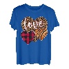Kinder Love Leopard Plaid Herzen Geschenke Mädchen Valentinstag T-Shirt
