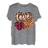 Kinder Love Leopard Plaid Herzen Geschenke Mädchen Valentinstag T-Shirt