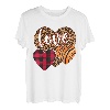 Kinder Love Leopard Plaid Herzen Geschenke Mädchen Valentinstag T-Shirt