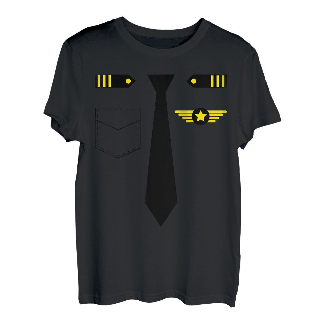 Pilot Kostüm T Bekleidung Einfache Piloten Verkleidung Idee T-Shirt