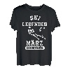 Ski Legenden sind im März geboren Geburtstag Jungs Männer T-Shirt