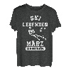 Ski Legenden sind im März geboren Geburtstag Jungs Männer T-Shirt