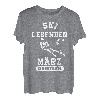 Ski Legenden sind im März geboren Geburtstag Jungs Männer T-Shirt